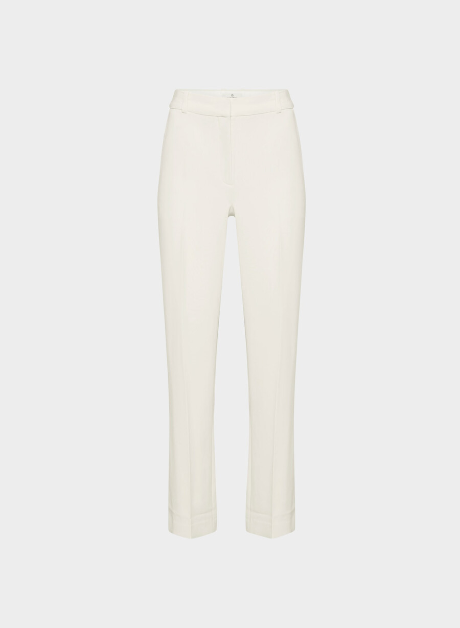 pantaloni new agency - crepe sway vintage alb