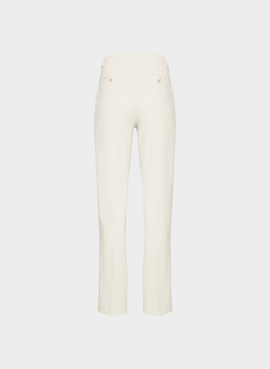 pantaloni new agency - crepe sway vintage alb