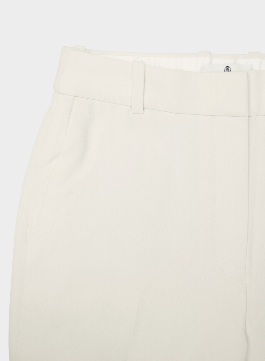 pantaloni new agency - crepe sway vintage alb