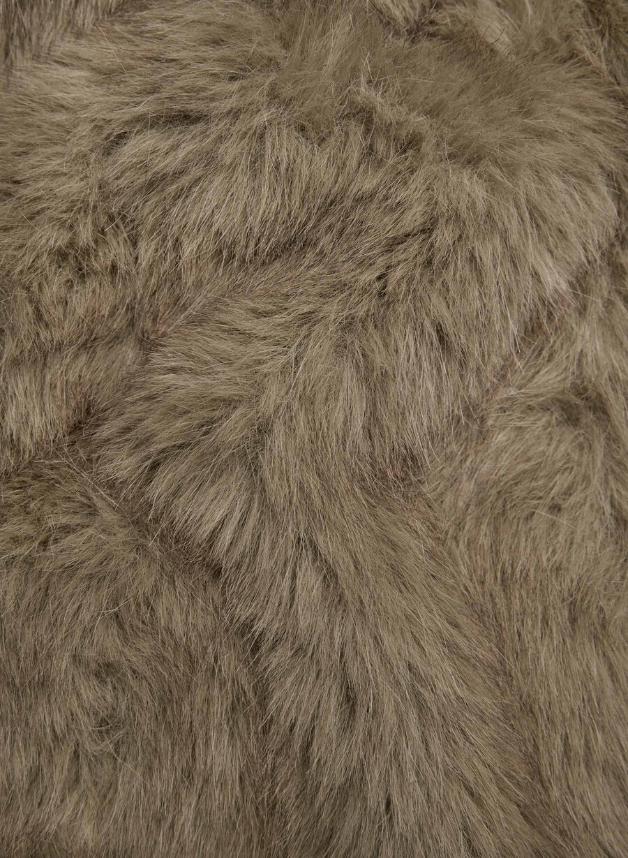 palton st. moritz - blană artificială arctic negru