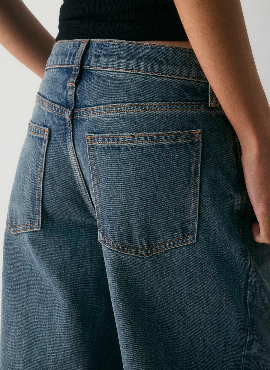 blugi largi denim forum christy relaxed super lo-ride vintage albastru Închis