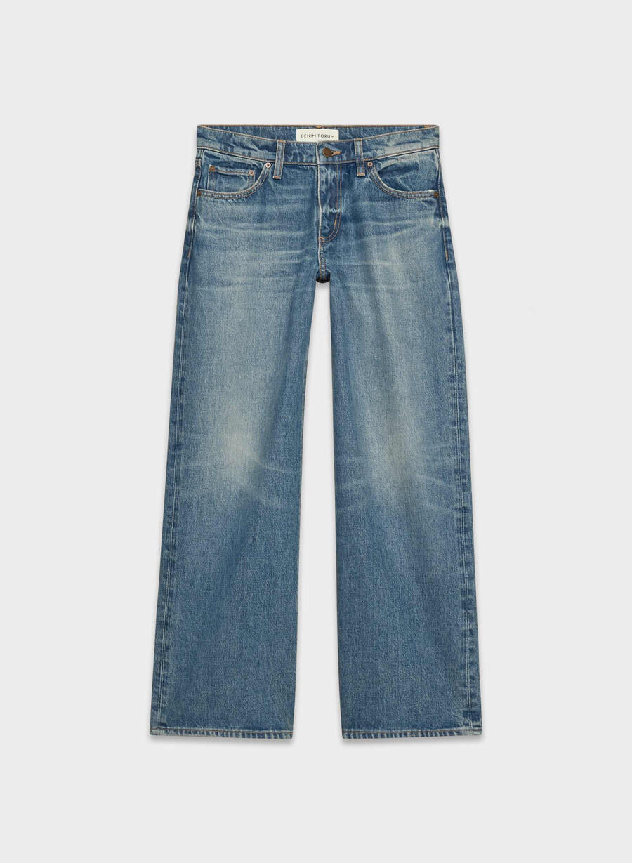 blugi largi denim forum christy relaxed super lo-ride vintage albastru Închis