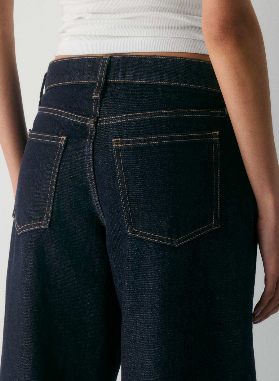 blugi largi denim forum christy relaxed super lo-ride no-stress albastru cernealĂ