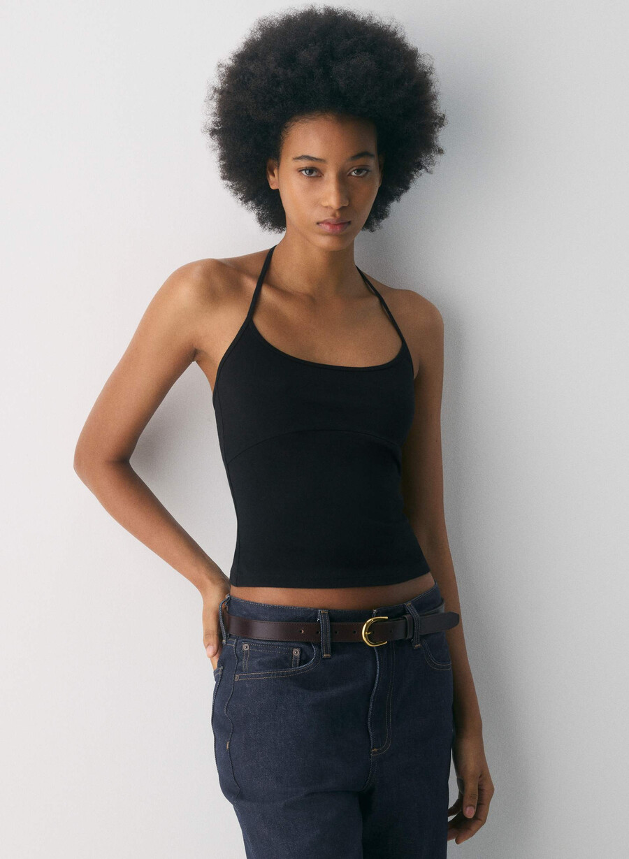 top homestretch smooth deejay halter negru