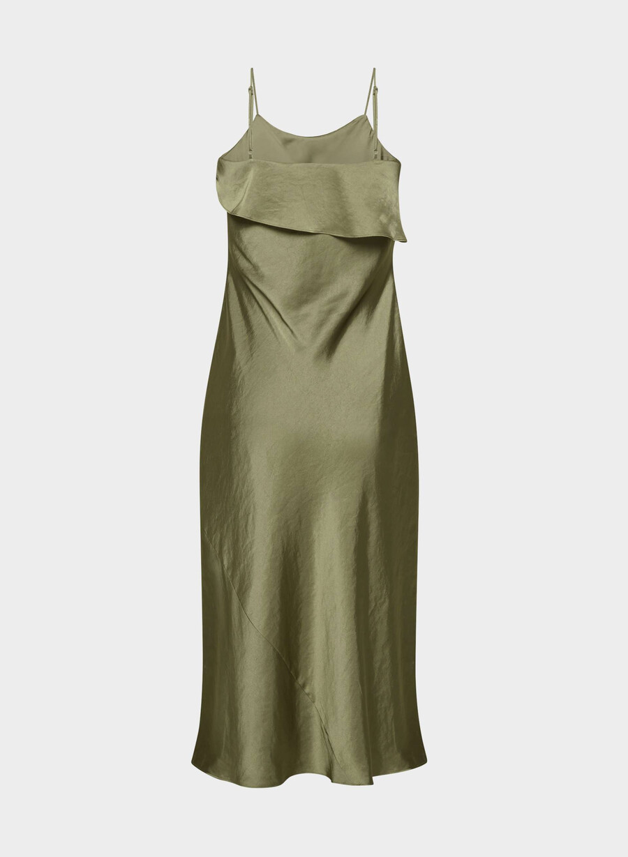 rochie cannelle satin bosana verde