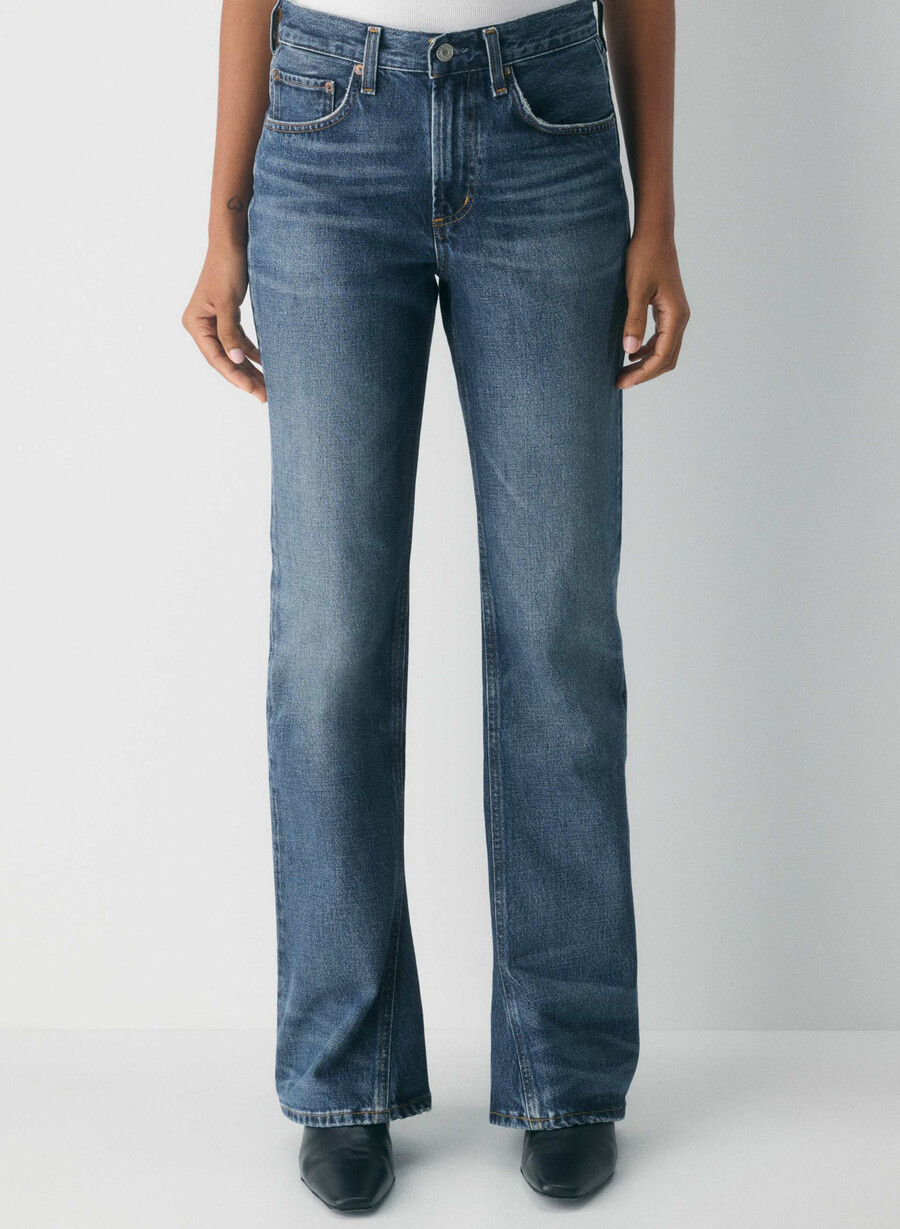 cizmă agolde cu talie medie model jeans stencil