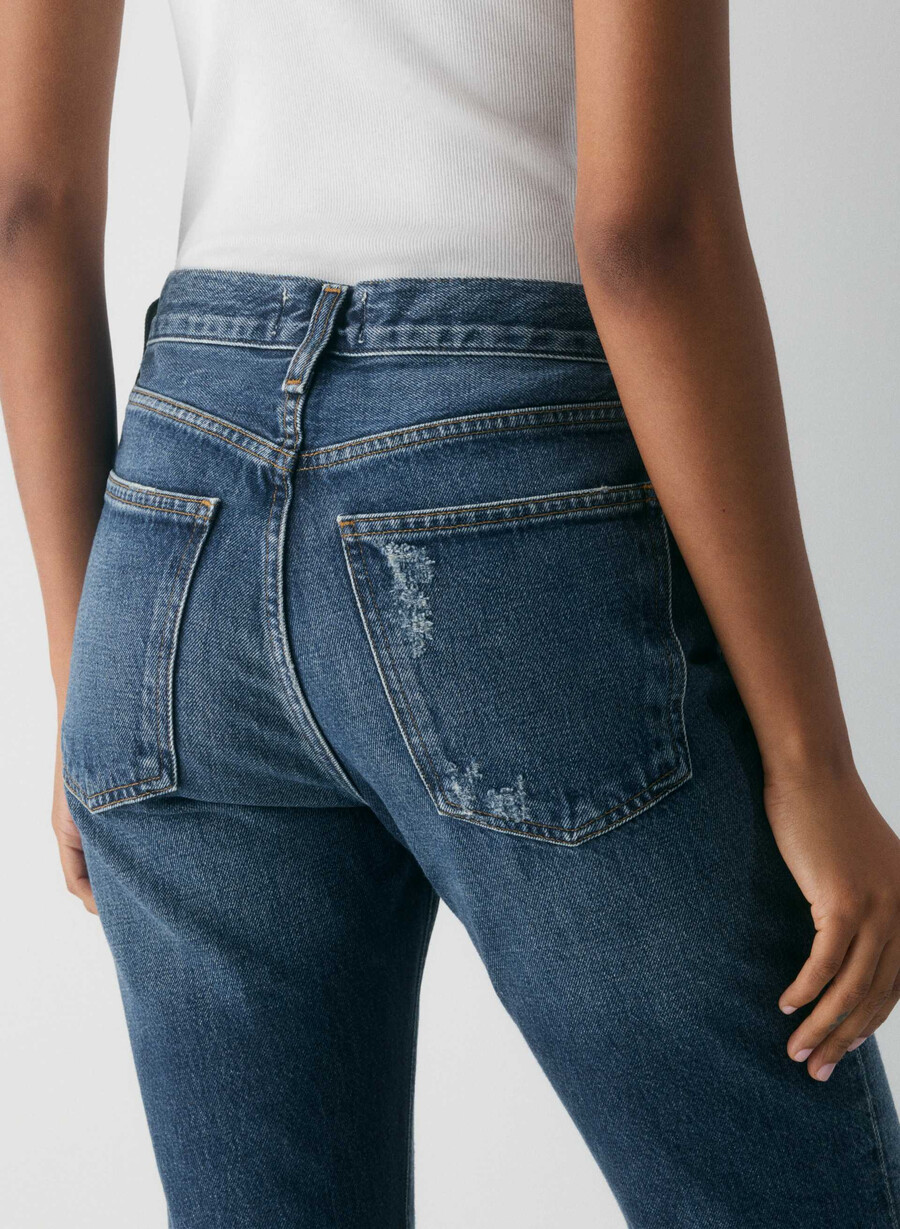cizmă agolde cu talie medie model jeans stencil