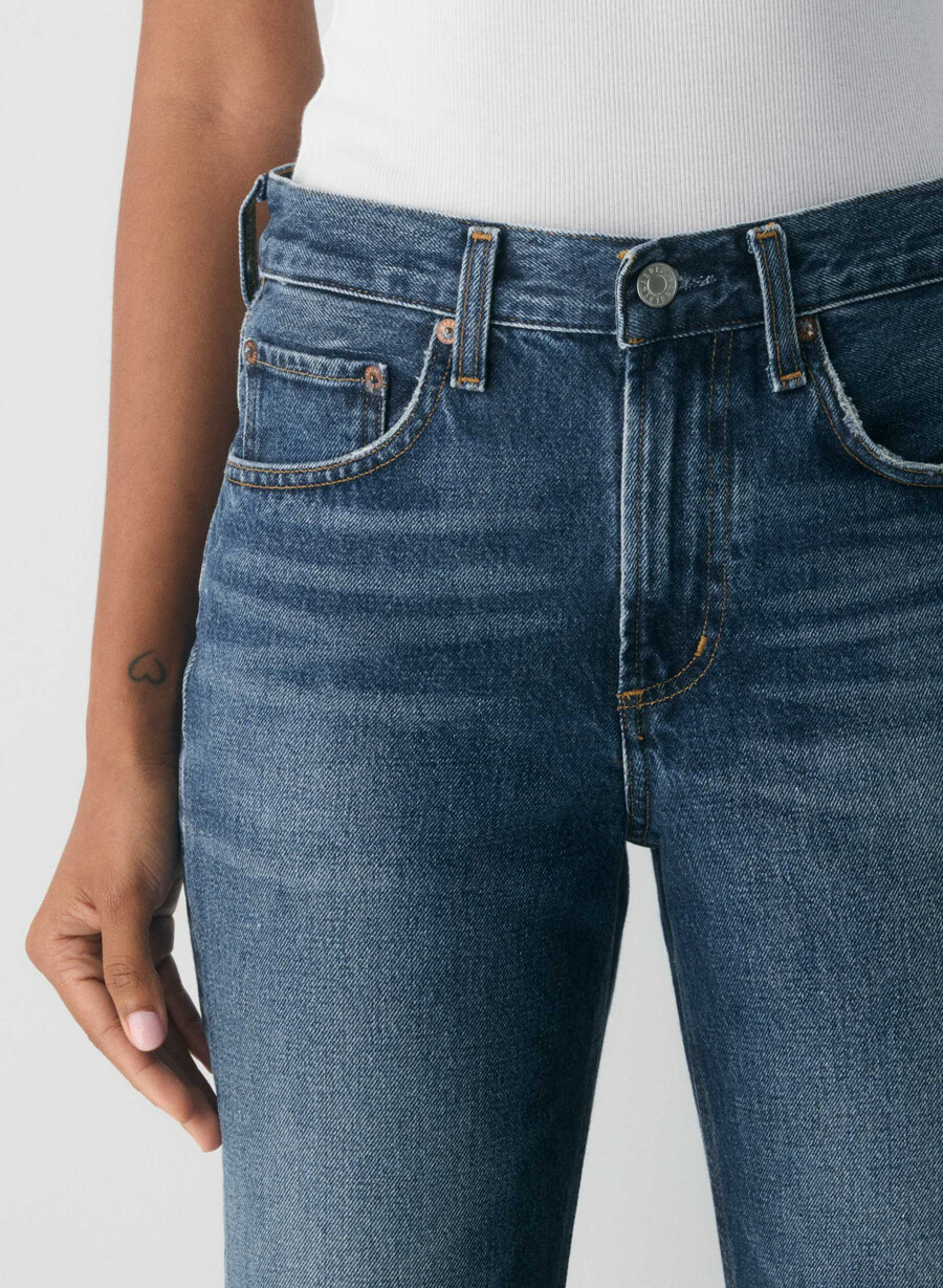 cizmă agolde cu talie medie model jeans stencil