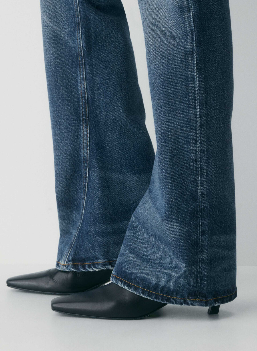 cizmă agolde cu talie medie model jeans stencil
