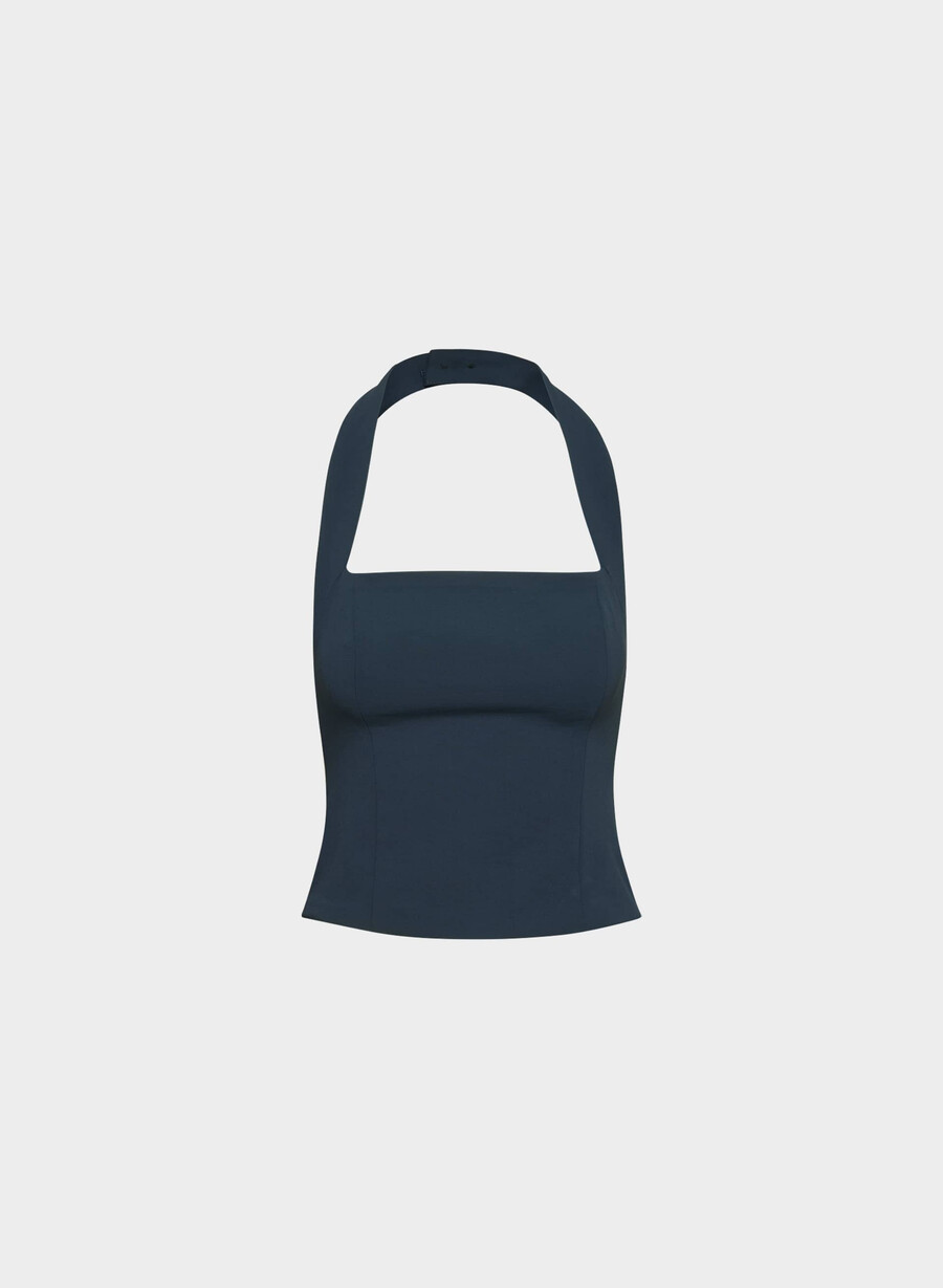 top cu imprimeu whisper halter - crepette admiral