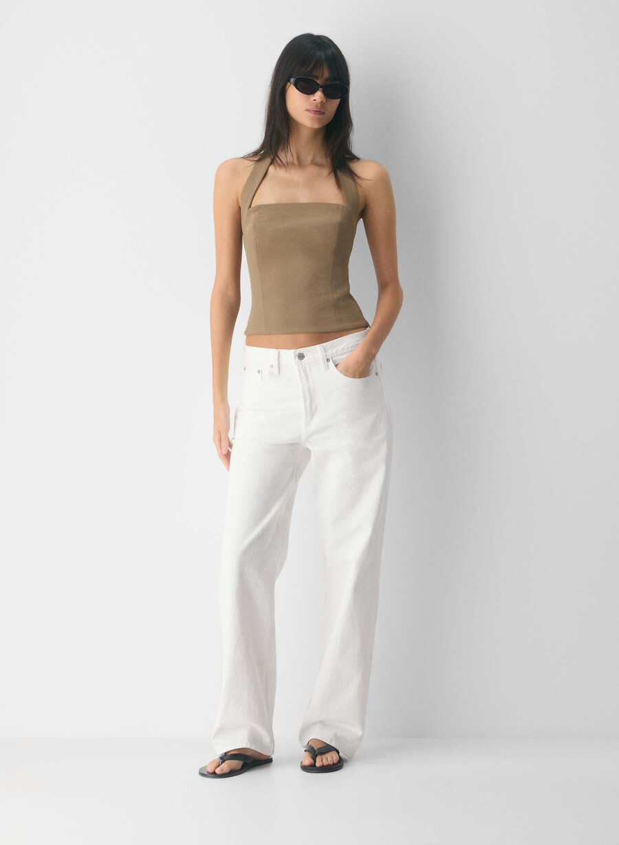 top whisper halter - crepette folio maro