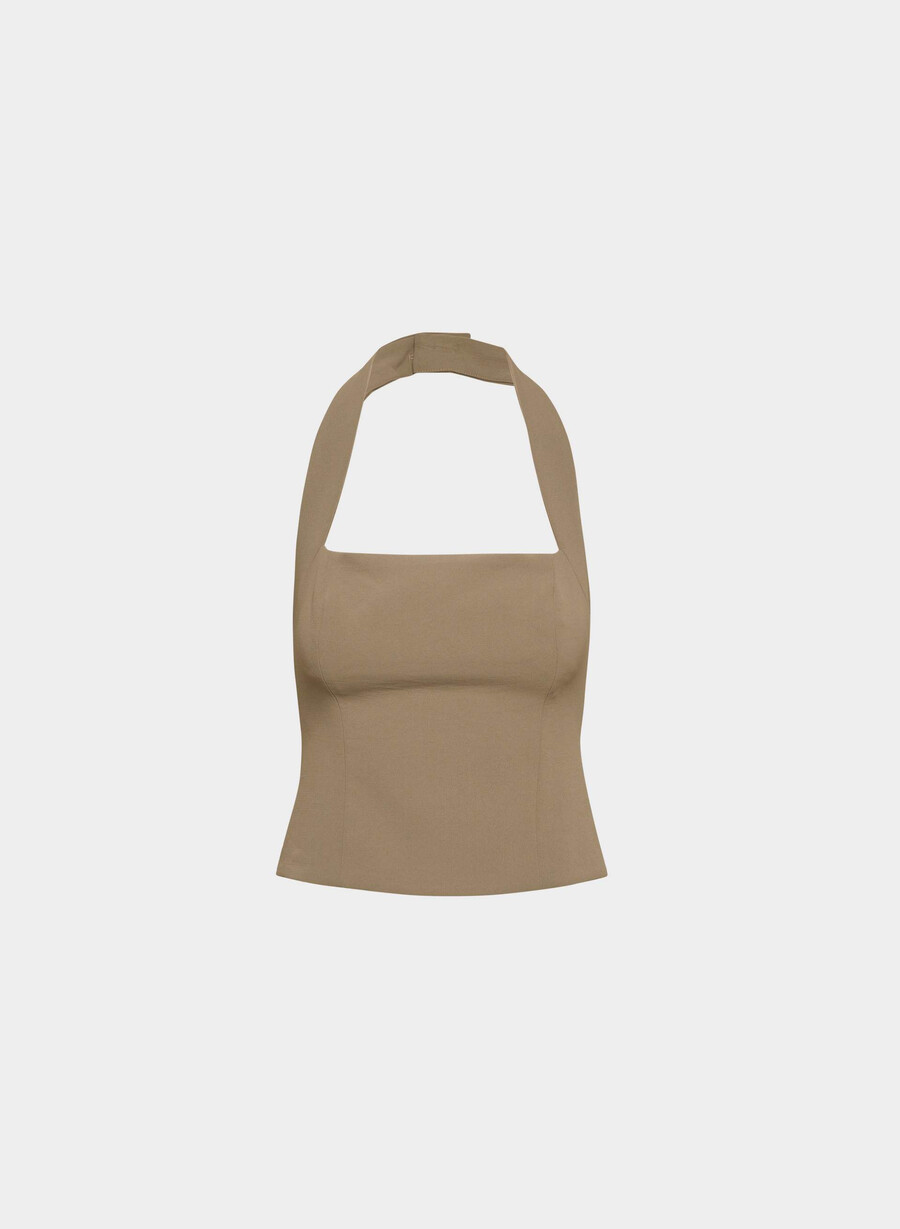 top whisper halter - crepette folio maro
