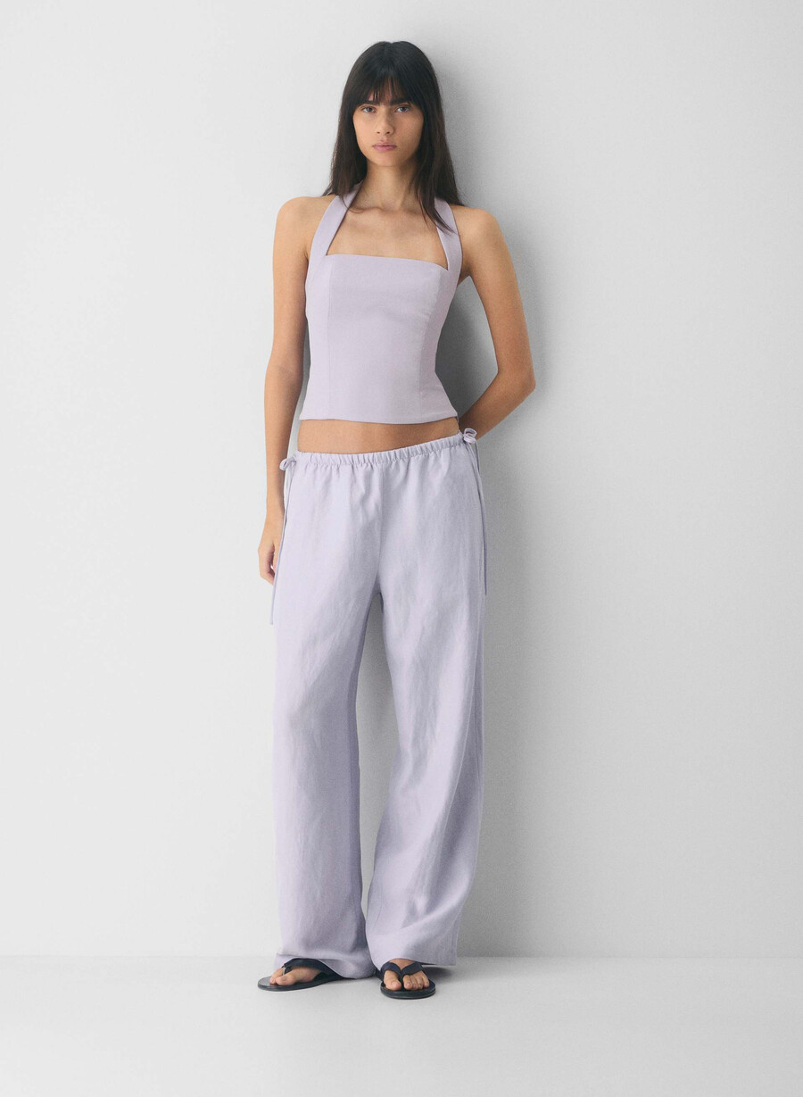 top whisper halter - crepette wildflower lilac