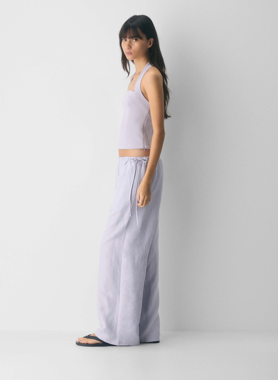 top whisper halter - crepette wildflower lilac