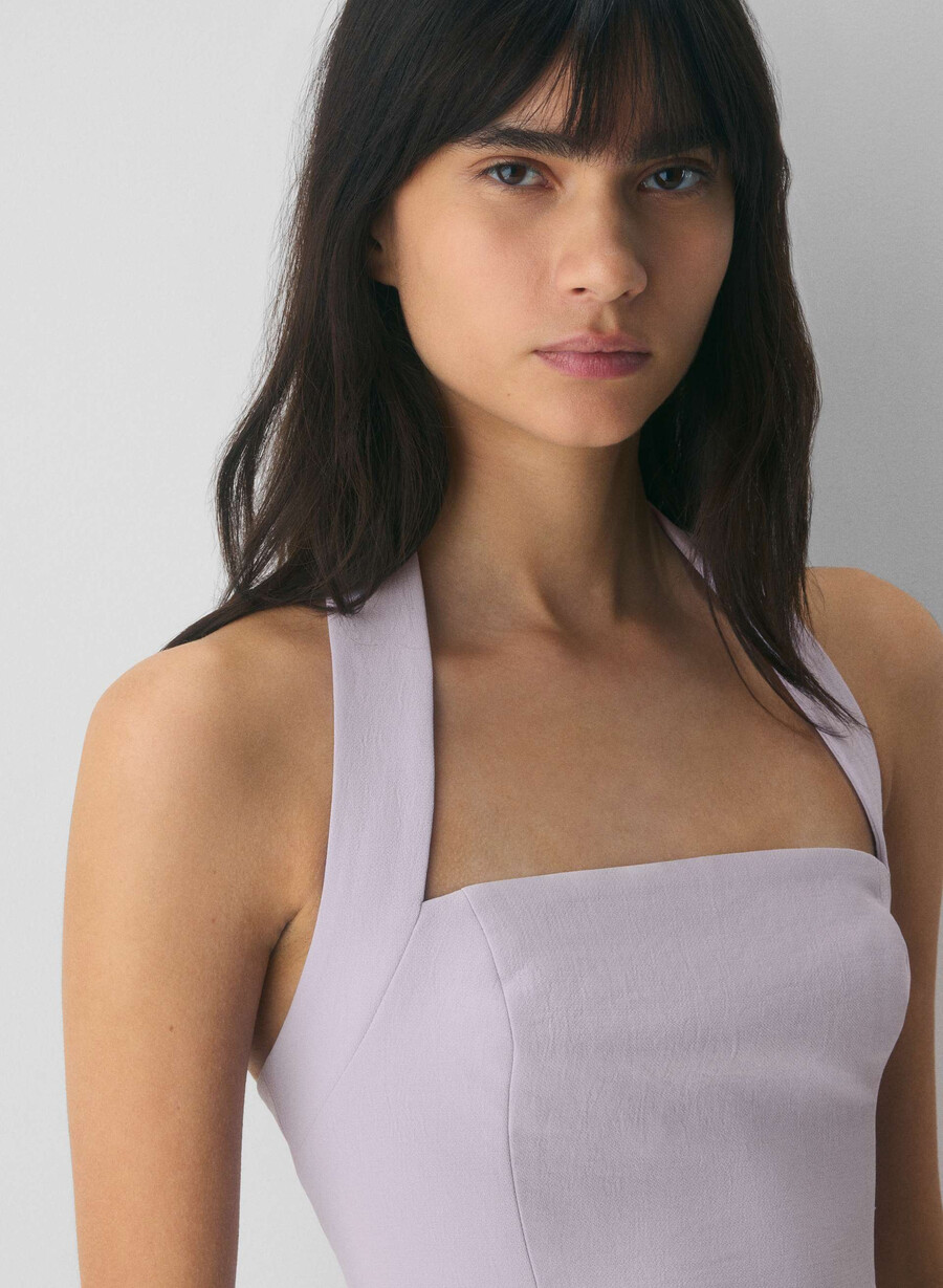 top whisper halter - crepette wildflower lilac