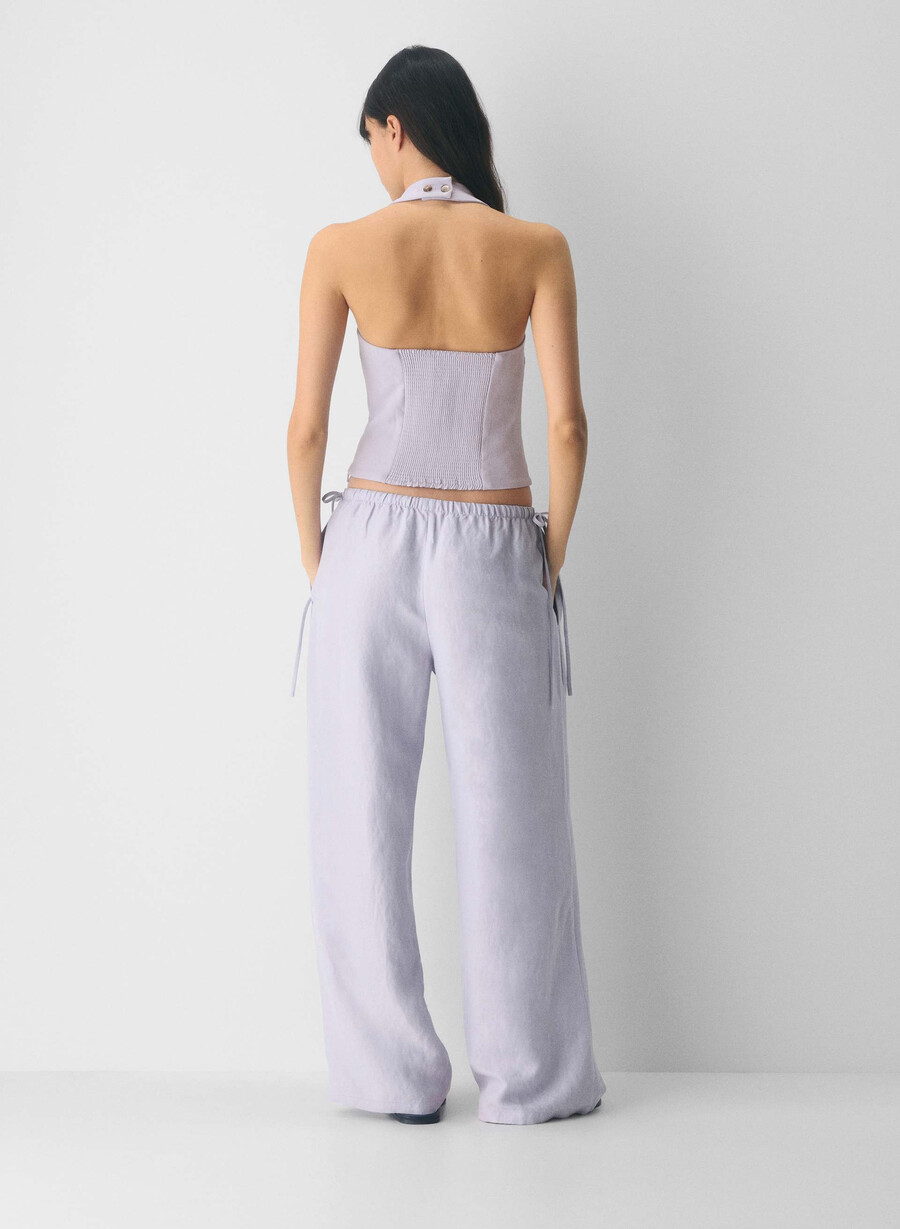 top whisper halter - crepette wildflower lilac