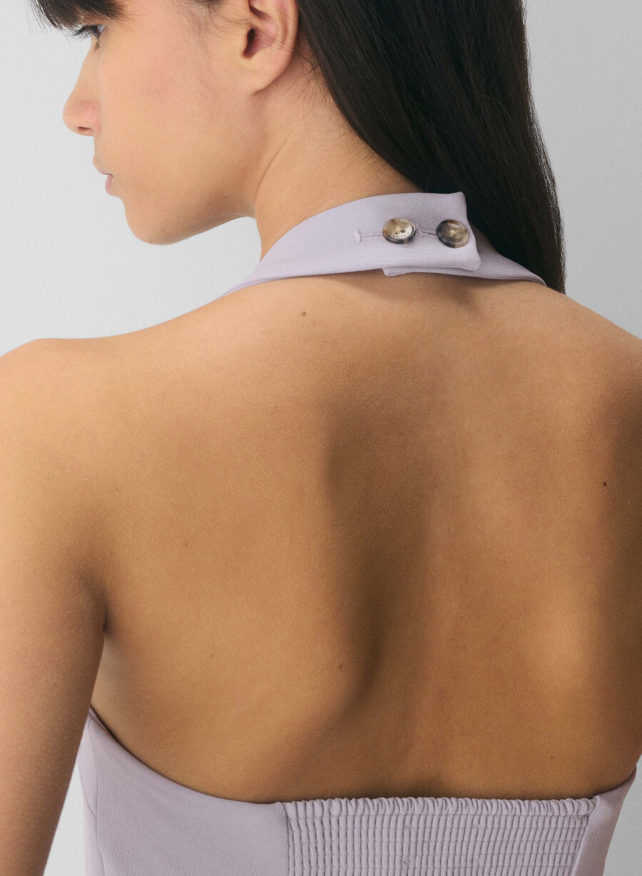 top whisper halter - crepette wildflower lilac