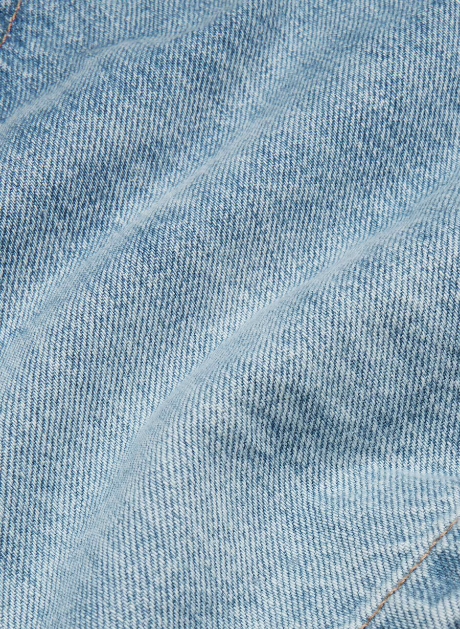 denim forum fustă vintage din denim micro anii 90 7 ani bleu taboo