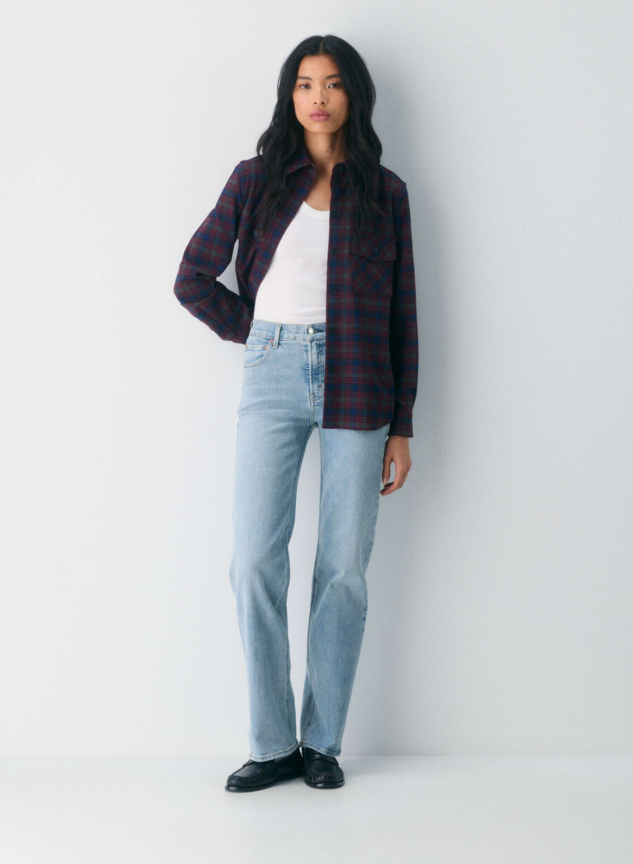 denim forum blugi drepți cu talie înaltă model anii 90 model bleu taboo 7 ani