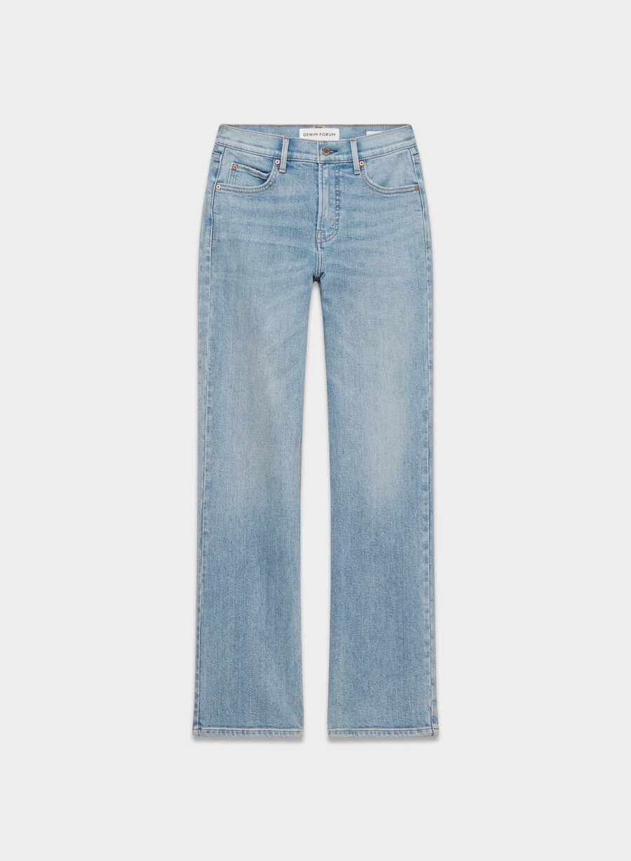 denim forum blugi drepți cu talie înaltă model anii 90 model bleu taboo 7 ani