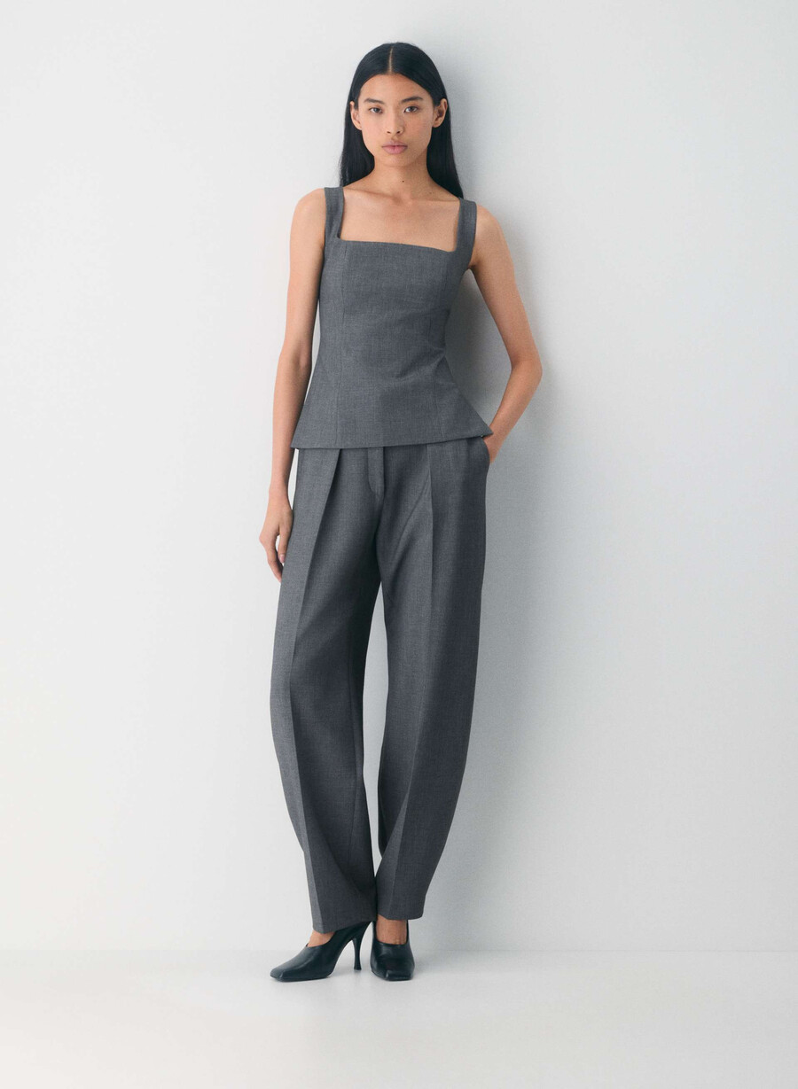 editorialist top heather charcoal