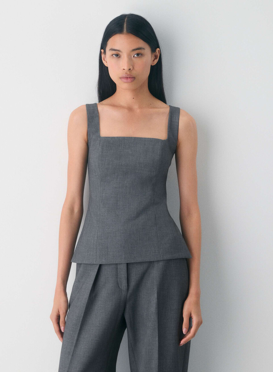 editorialist top heather charcoal