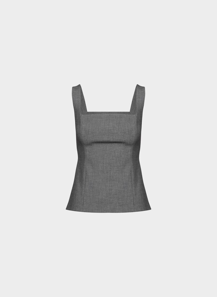 editorialist top heather charcoal
