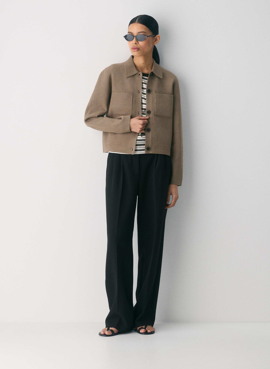 cardigan new society - wonder yarn heather folio maro