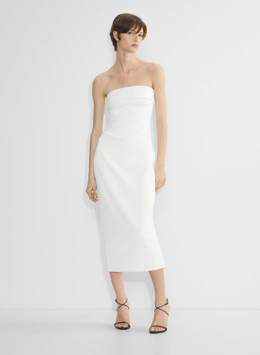 rochie figureknit eyecatcher alb brillant