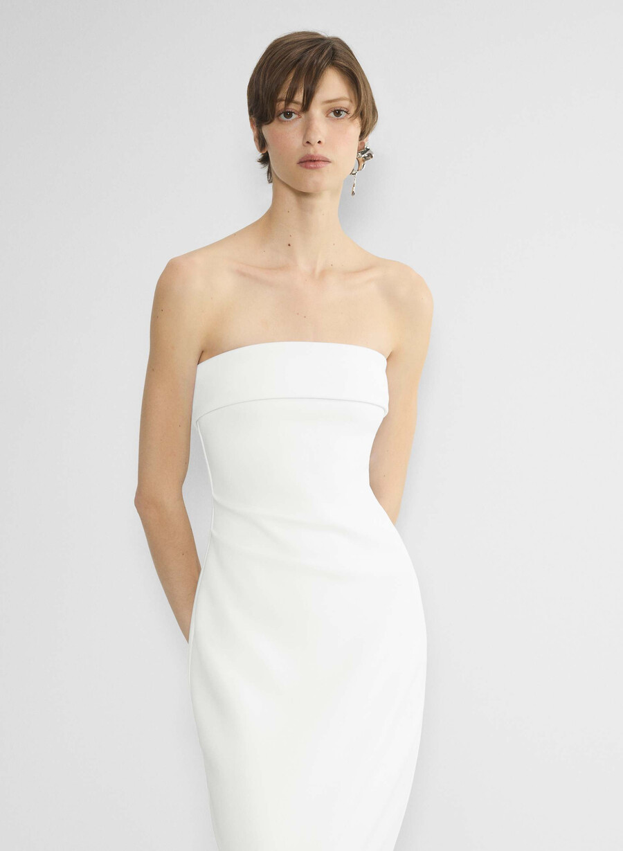 rochie figureknit eyecatcher alb brillant