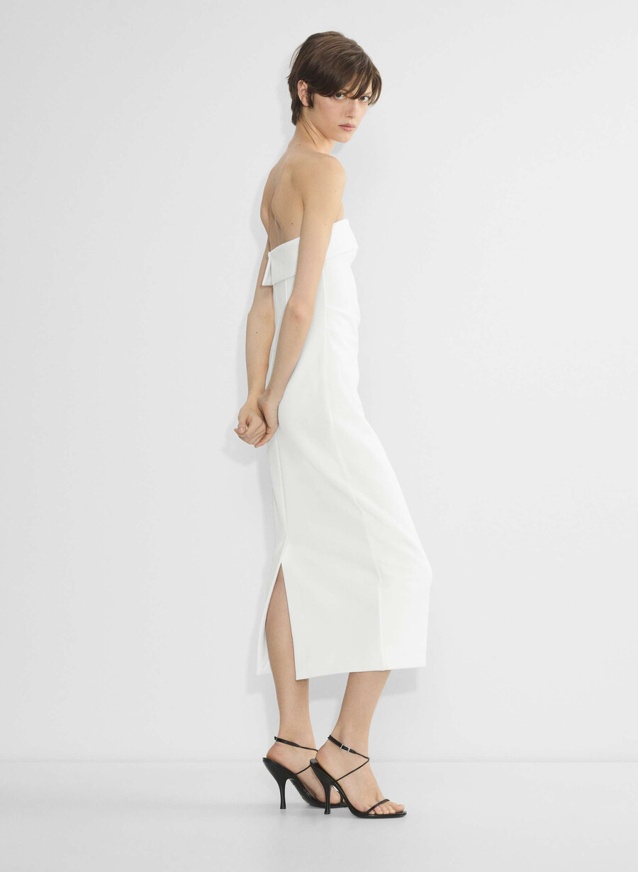 rochie figureknit eyecatcher alb brillant
