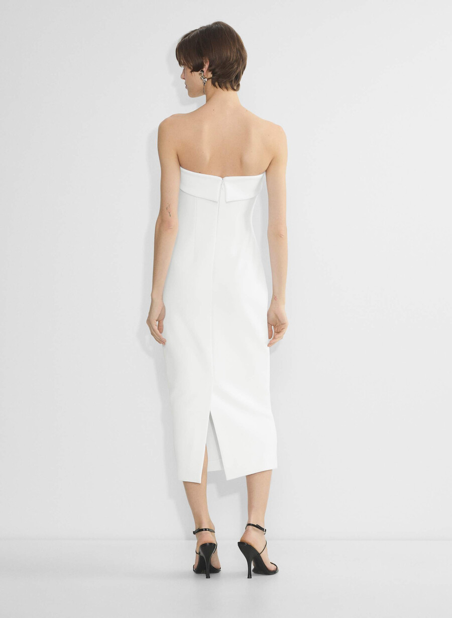 rochie figureknit eyecatcher alb brillant