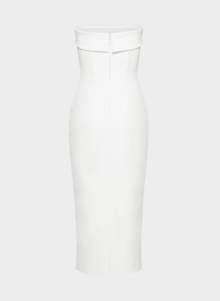 rochie figureknit eyecatcher alb brillant