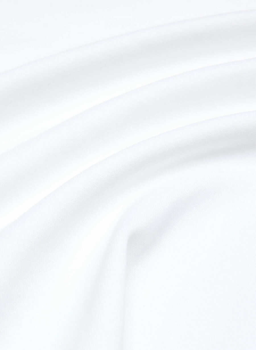 tricou cu mânecă lungă interlock cotton steps alb