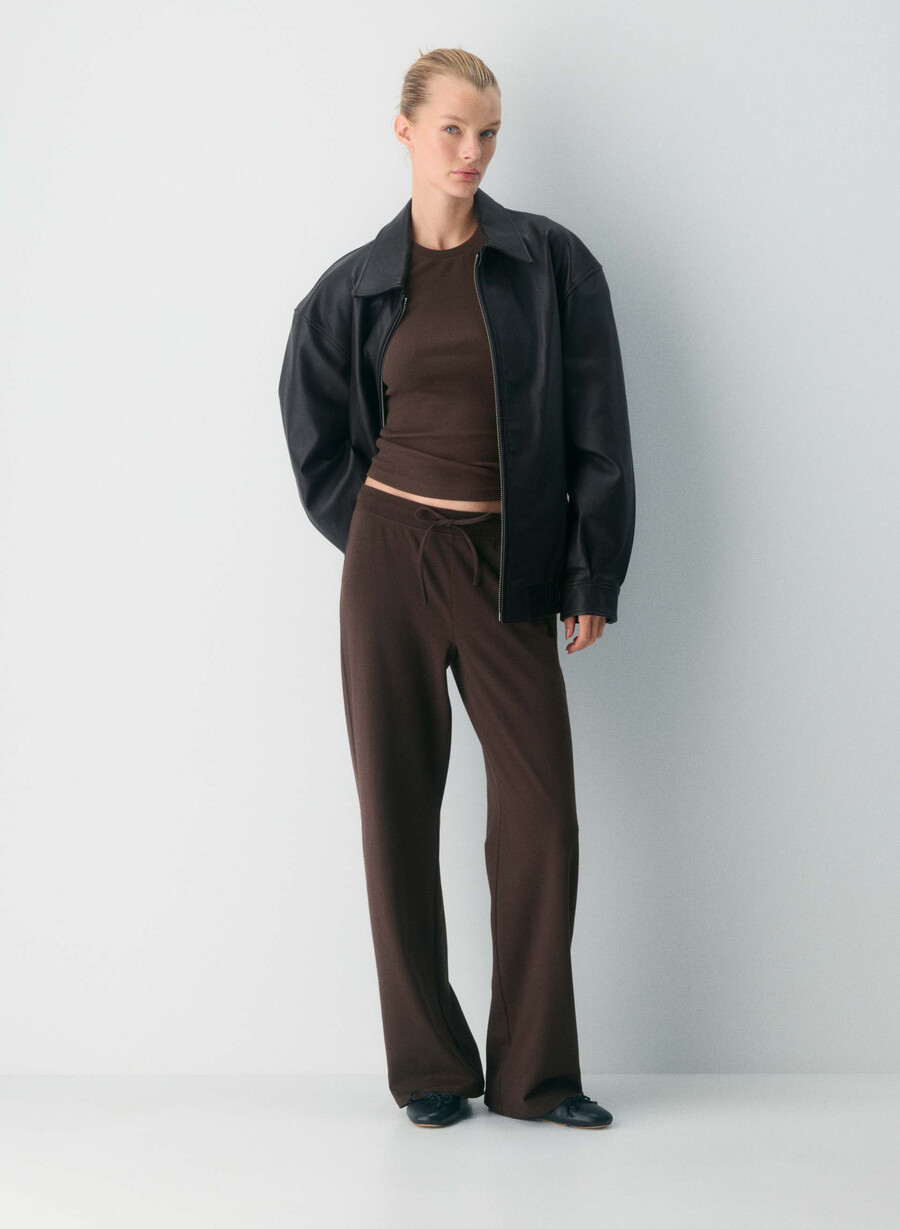 pantaloni homestretch smooth vibe maro mocha rich