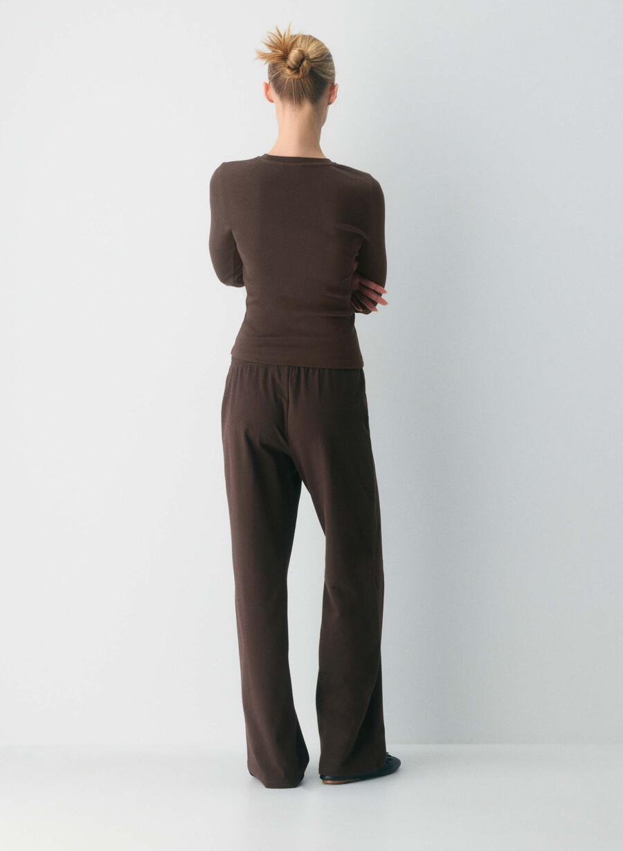 pantaloni homestretch smooth vibe maro mocha rich