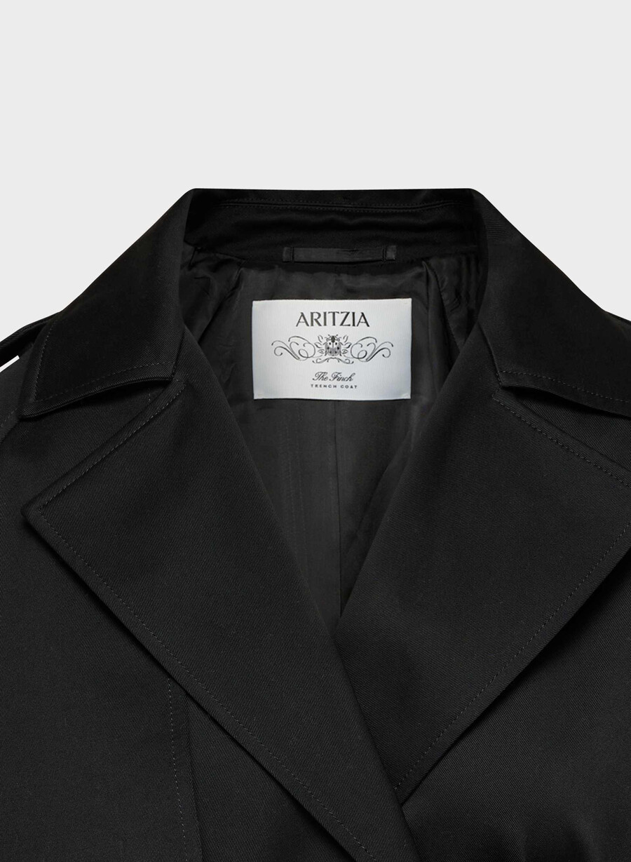 trench davis - rich twill black