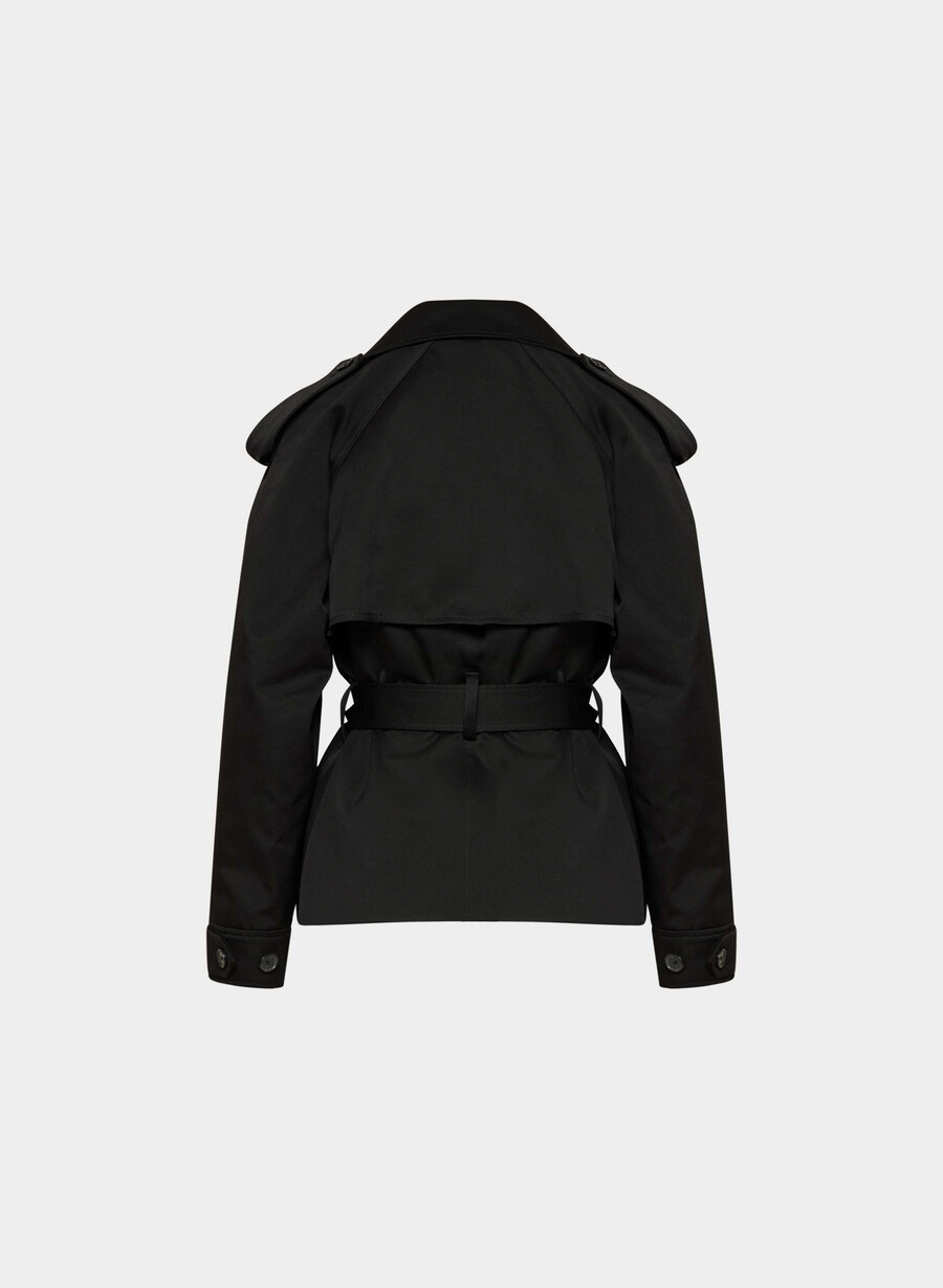 trench davis - rich twill black