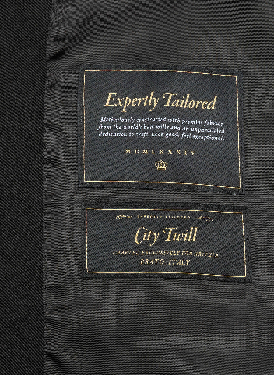 trench davis - rich twill black