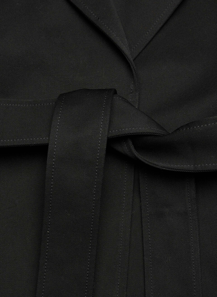 trench davis - rich twill black