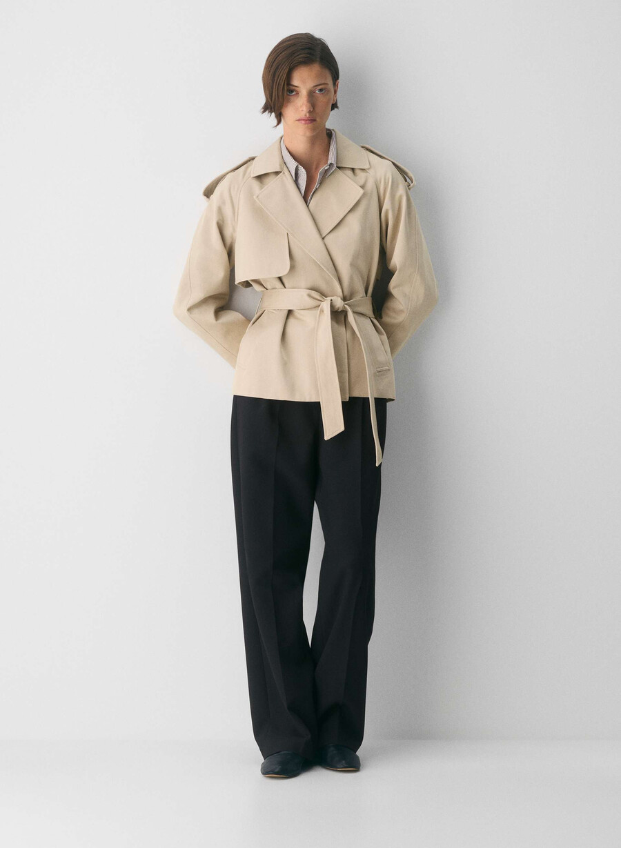 trench davis - rich twill marcona beige