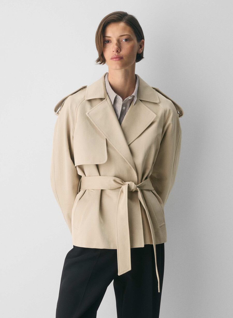 trench davis - rich twill marcona beige