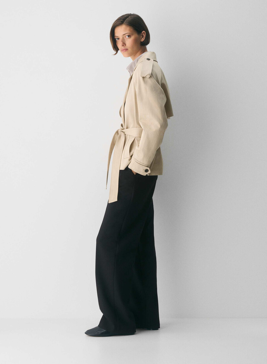 trench davis - rich twill marcona beige
