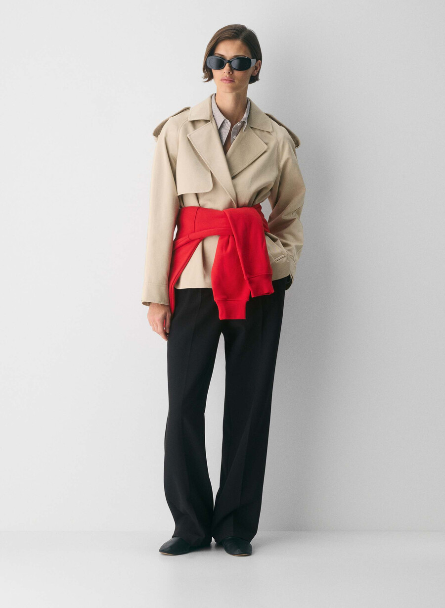 trench davis - rich twill marcona beige