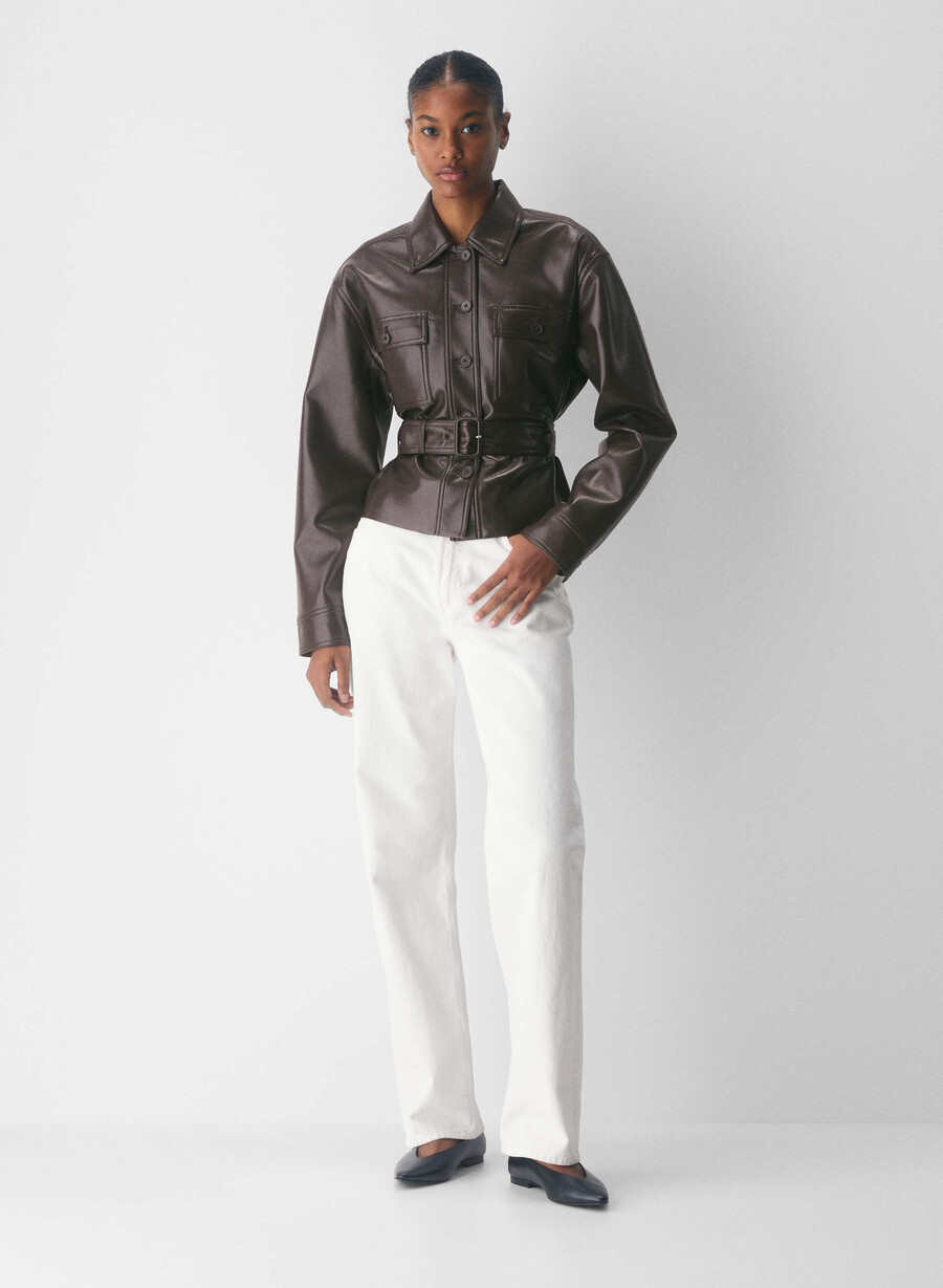 jachetă kerr - piele unreal maro mocha rich