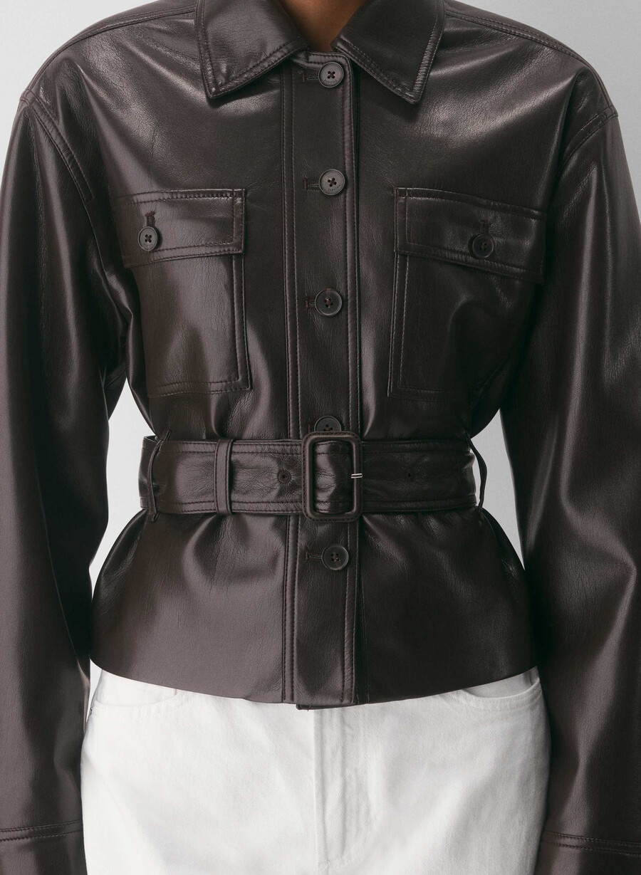 jachetă kerr - piele unreal maro mocha rich
