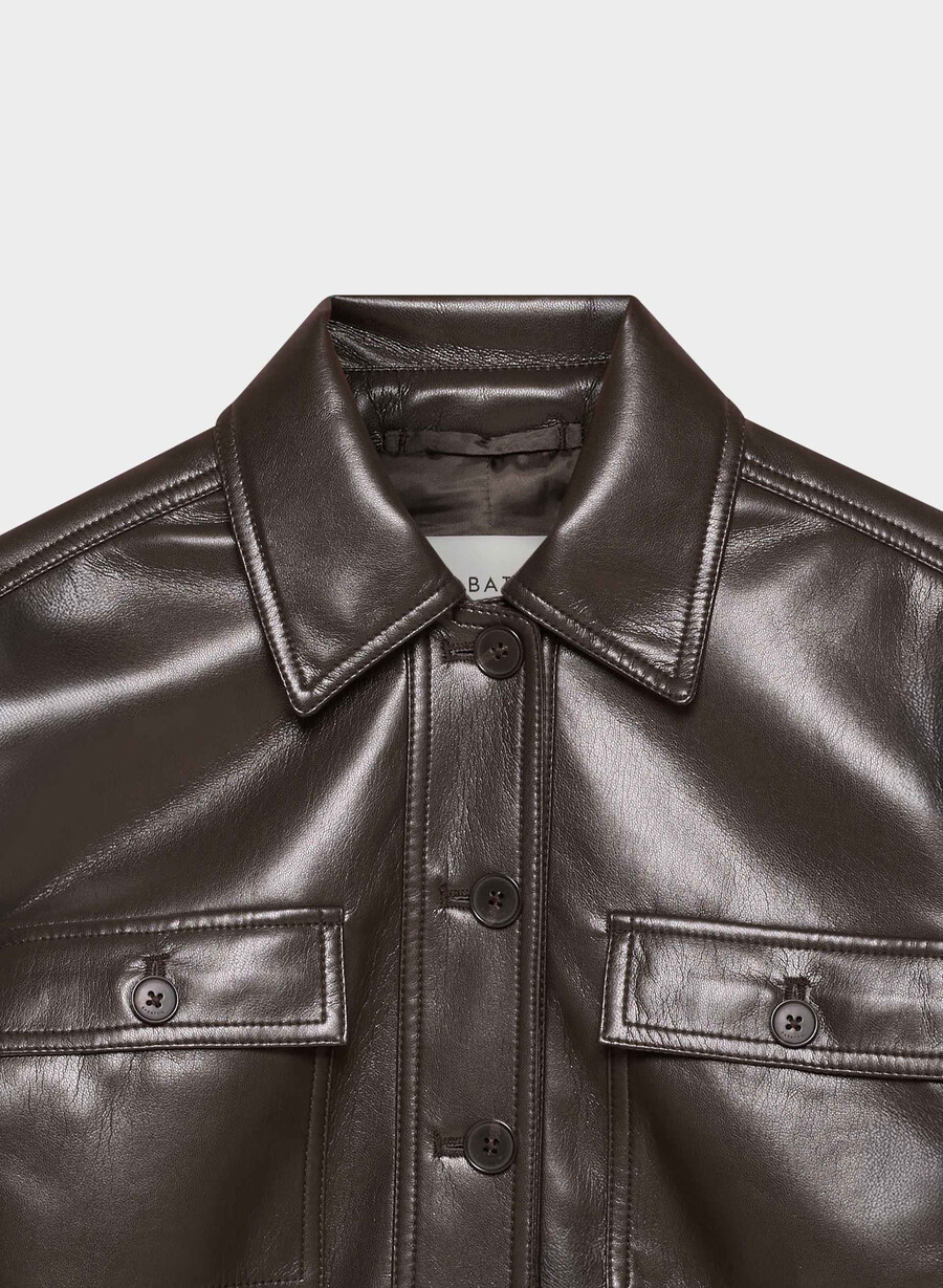 jachetă kerr - piele unreal maro mocha rich