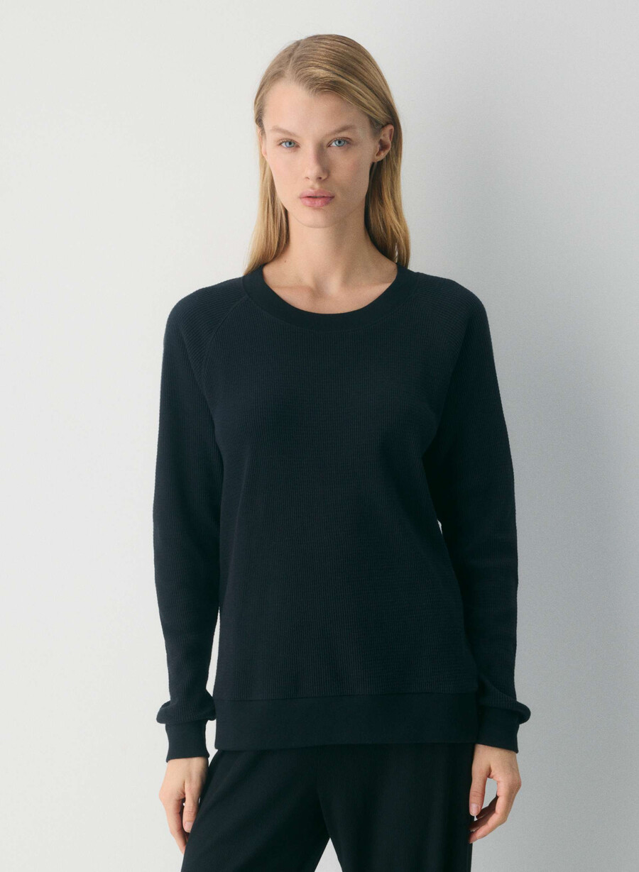 tricou cu mânecă lungă junia negru