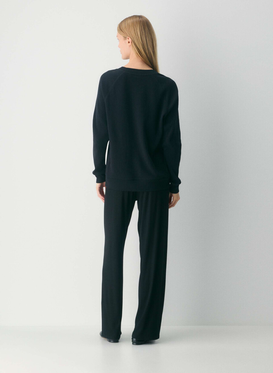 tricou cu mânecă lungă junia negru