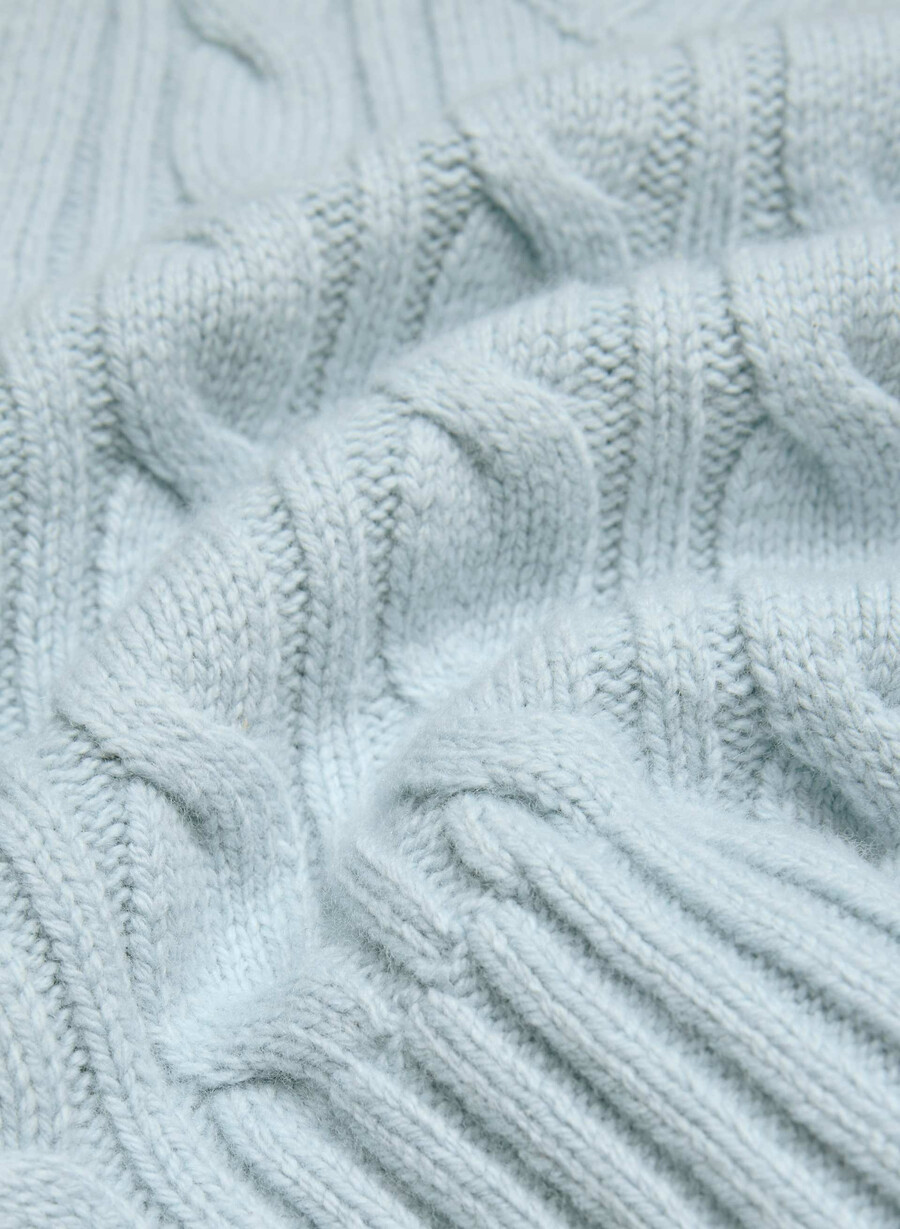 cardigan cu model ceașcă de ceai dew blue